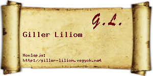 Giller Liliom névjegykártya